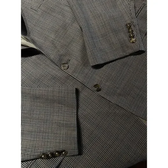 Ralph Lauren LRL Mens 52R Brown Houndstooth Casual Blazer Sport Coat - Picture 8 of 15